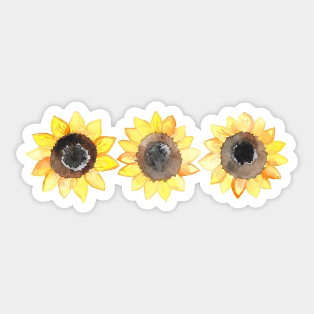 Sunflower Trio Sticker by tangerinetane